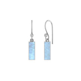 rainbow moonstone slice earrings